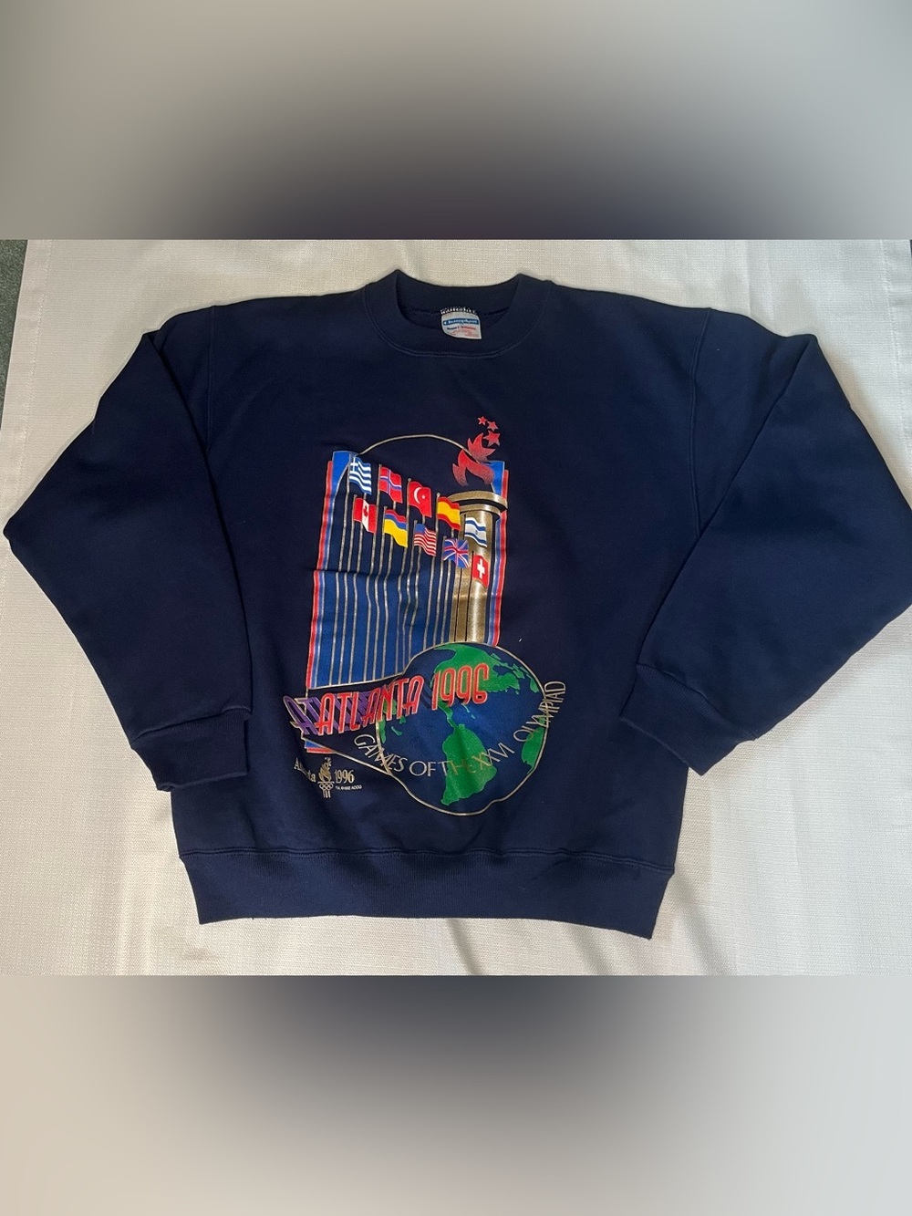 Vintage Sweatshirt Atlanta 1996 Olympics Centennial Games Crewneck 90s USA Retro